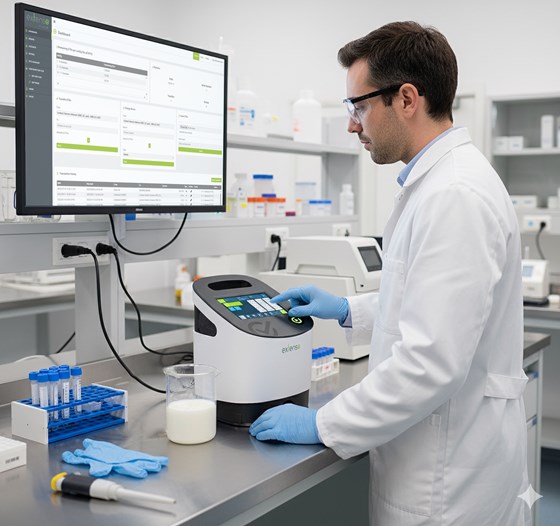 Extenso dans un laboratoire d’analyse laitière